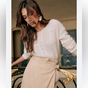 Sezane Malou Jumper Ecru - Size XS